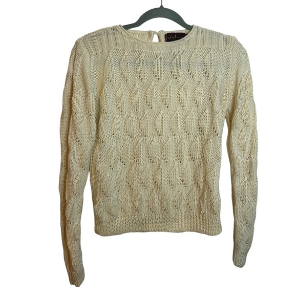Hiatus Vintage Cream Cable Knit Sweater - Picture 1 of 3
